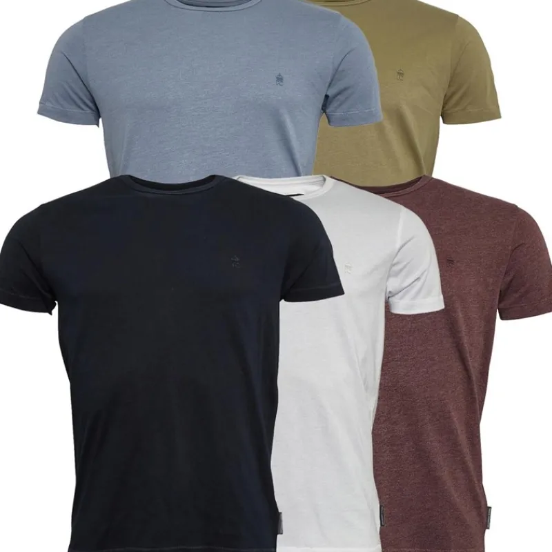 French Connection Herre T-shirts Mergel-Bordeaux