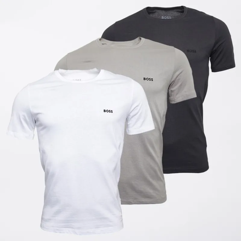 Sale BOSS Herre T-shirts tre pak grå/sort/hvid Grå