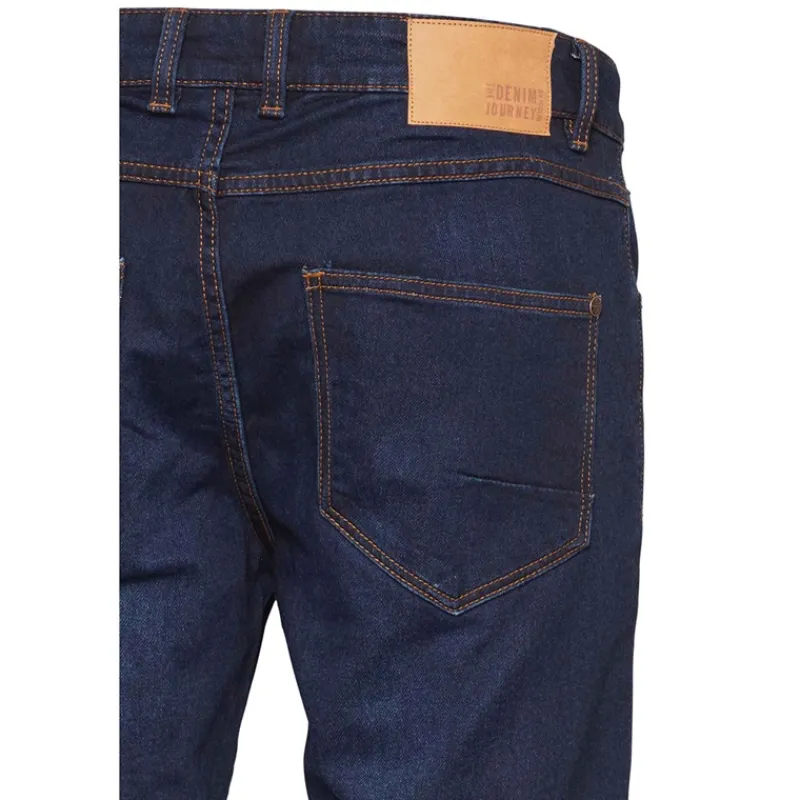 Outlet Solid Herre Tulio Hybrid Jeans Med Lige Ben Blå Mørkeblå