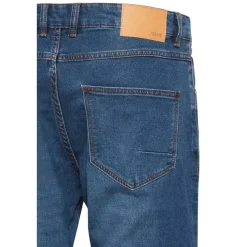 Outlet Solid Herre Tulio Hybrid Jeans Med Lige Ben Blå Mellemblå