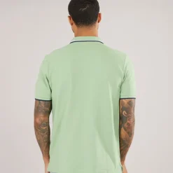 Sale Ben Sherman Herre Twin Tipped Polo Græs Grøn Grøn
