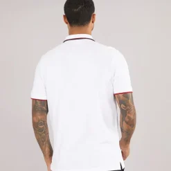 Discount Ben Sherman Herre Twin Tipped Polo Hvid