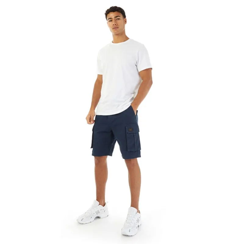 Clearance Closure London Herre Utility Cargo Shorts Blå Marineblå