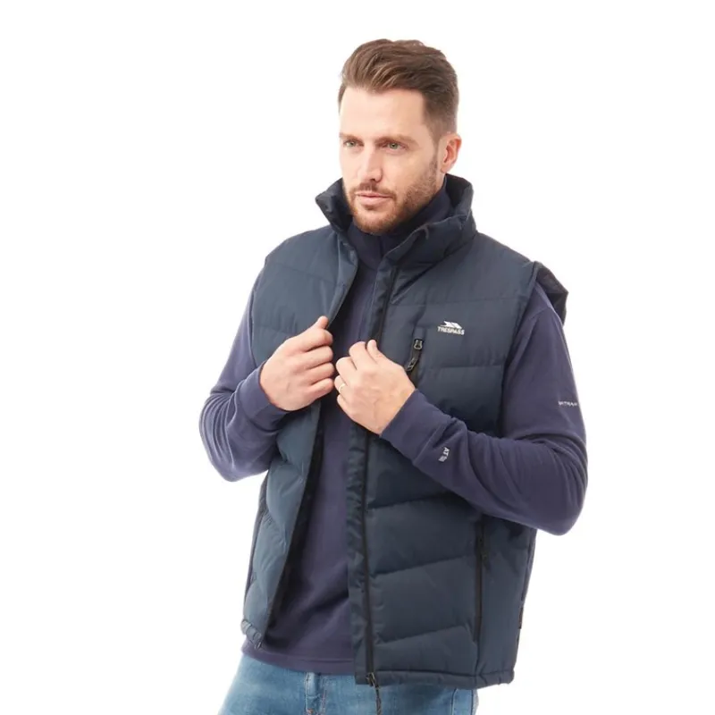 Best Trespass Herre Vatteret Brecker Gilet Vest Blå Blå