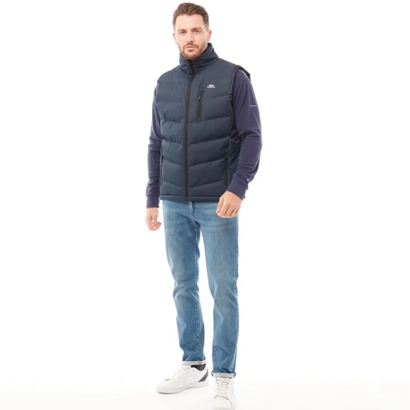 Best Trespass Herre Vatteret Brecker Gilet Vest Blå Blå
