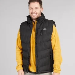 Outlet Trespass Herre Vatteret Vandafvisende Gilet Vest Sort