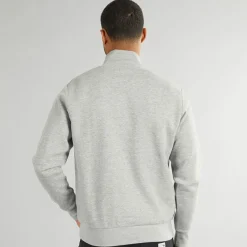 JACK & JONES Herre Vesterbro 1/​4 Zip Sweatshirt Lys Grå Melange /​ Sort Lysegrå Mergel