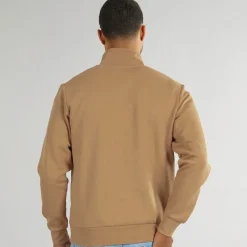 Online JACK & JONES Herre Vesterbro 1/​4 Zip Sweatshirt Silver Mink /​ White