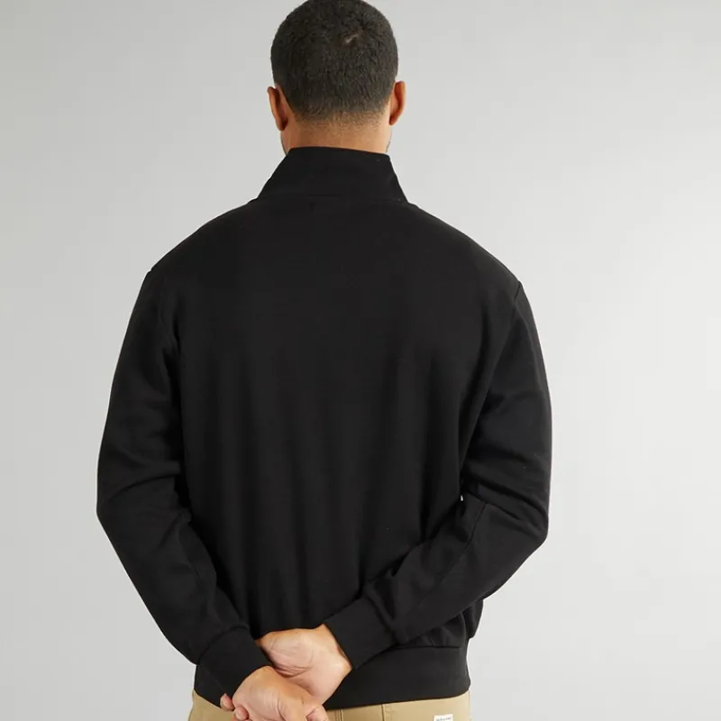 Outlet JACK & JONES Herre Vesterbro 1/4 Zip Sweatshirt / Hvid Sort