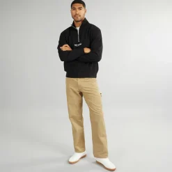 Outlet JACK & JONES Herre Vesterbro 1/4 Zip Sweatshirt / Hvid Sort