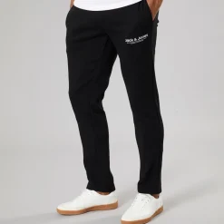 Hot JACK & JONES Herre Vesterbro Joggingbukser Med Åben Kant /​Hvid Sort