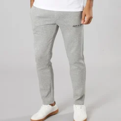 Outlet JACK & JONES Herre Vesterbro Open Hem Joggers Lys Grå Marl/Sort Lgm/Sort Lysegrå Mergel