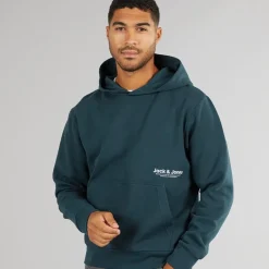 JACK & JONES Herre Vesterbro Side Hættetrøje Magisk Skov Grøn