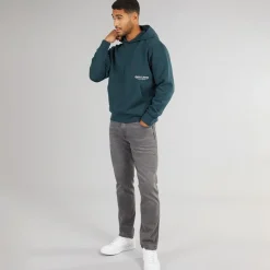 JACK & JONES Herre Vesterbro Side Hættetrøje Magisk Skov Grøn