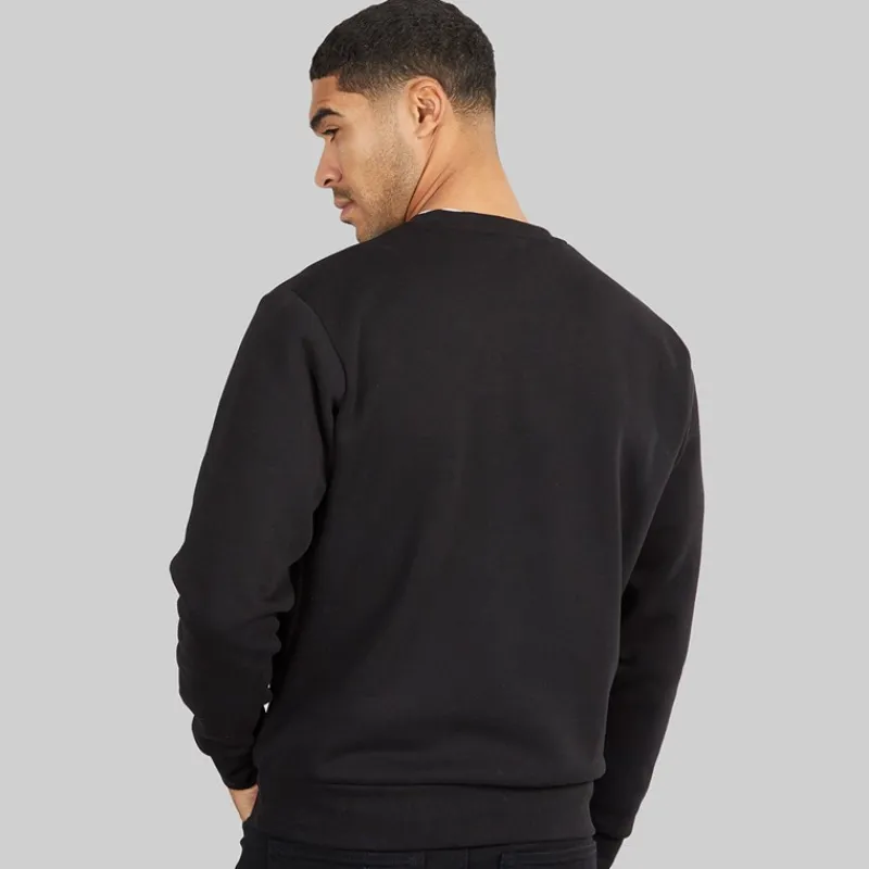 Discount JACK & JONES Herre Vesterbro Side Sweatshirt Sort/Hvid