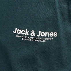 Discount JACK & JONES Herre Vesterbro Side Tre Pak Afslappet Pasform T-shirts Sort/​Sølv Mink/​Magisk Skov