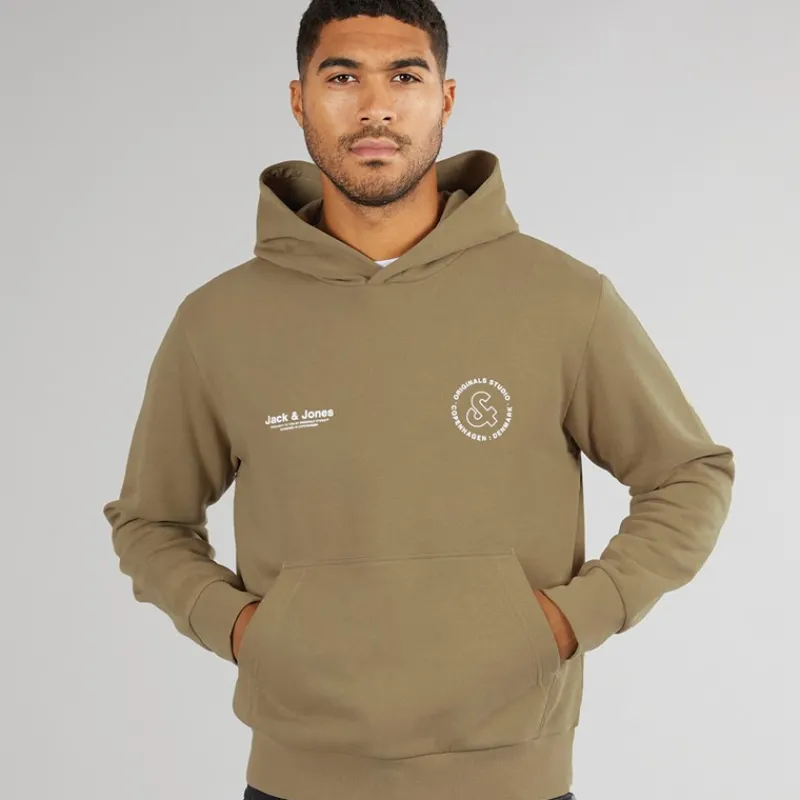 Clearance JACK & JONES Herre Vesterbro Sport Hættetrøje Sølv Salvie Salvie Grøn
