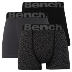 Best Bench Herre Vildar 3-pak Boxershorts Sort AOP/​Sort/​Mørkegrå