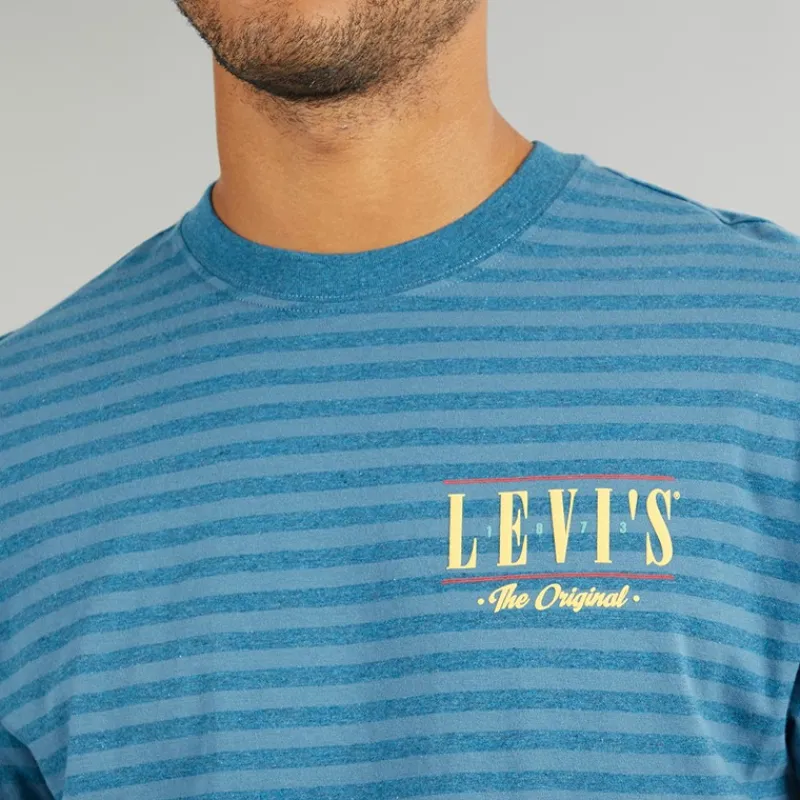 Best Levi's Herre Vintage Fit T-shirt Stribe Serif Logo Hampton Bay