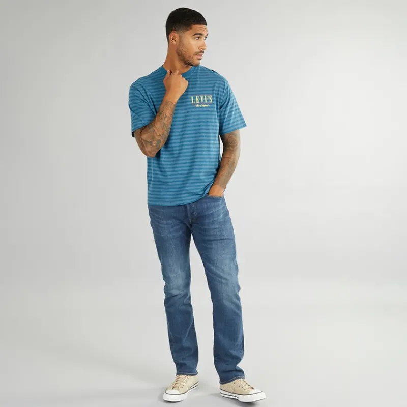 Best Levi's Herre Vintage Fit T-shirt Stribe Serif Logo Hampton Bay