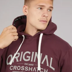 Crosshatch Herre Vintage Hættetrøje Rosin