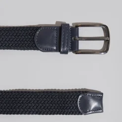 Outlet French Connection Herre Vævet Elastisk Bælte Marine Marineblå