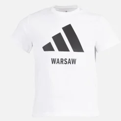 Best adidas Herre Warszawa Grafik T Shirt Hvid