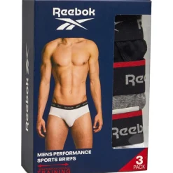 Online Reebok Herre Wiggins Performance 3-pak Underbukser /​Grå Melange/​Hvid Sort