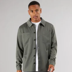 Best Indicode Herre Yuno Overshirt Castor Grå Grågrøn