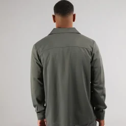 Best Indicode Herre Yuno Overshirt Castor Grå Grågrøn