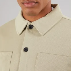 Online Indicode Herre Yuno Overshirt Irish Cream beige