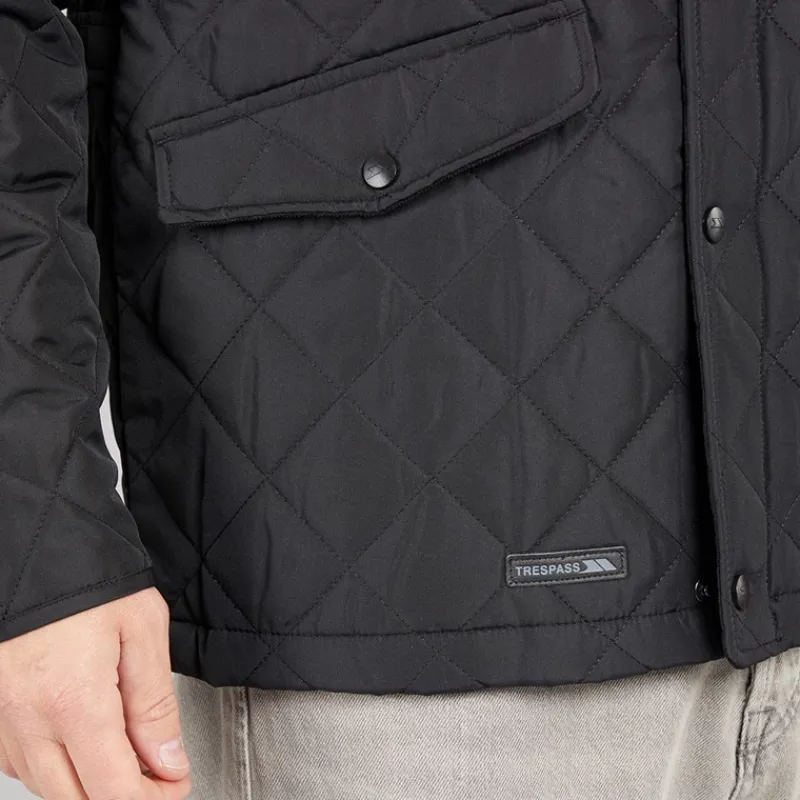Sale Trespass Herrer Argyle Vatteret Jakke Sort