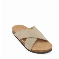Online Bench Herresandaler med krydsremme Taupe