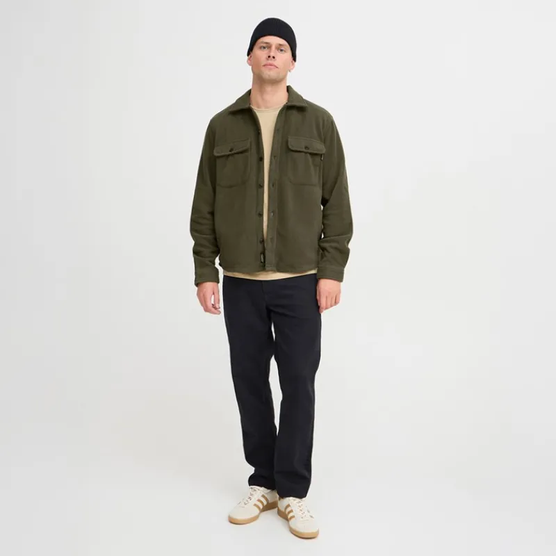 Sale Blend Herreskjorte Forest Night Mørk khaki