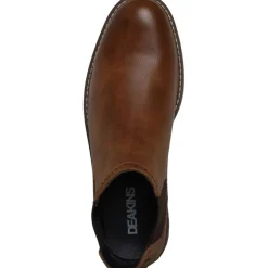 Best Deakins Herresko Chelsea Støvler Tan Eastside Brogue Gyldenbrun