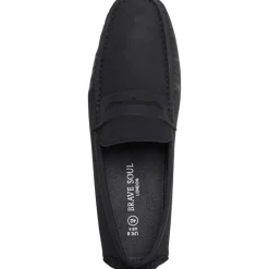 Clearance Brave Soul Herresko Web Loafers Sort