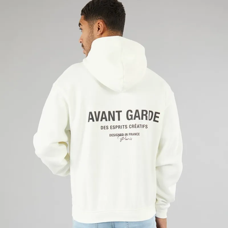 Clearance Avant Garde Hættetrøje i Ecru til herre beige