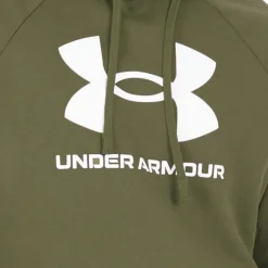 Best Under Armour Hættetrøje til Herre UA Rival Fleece Logo Marine OD Grøn/​Hvid Grøn