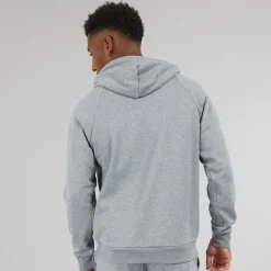 Online Under Armour Hættetrøje til Herre UA Rival Fleece Logo Castlerock Lysegrå/​Hvid Grå