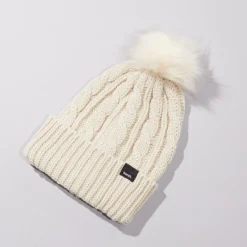 Outlet Bench Hvid Ivanna Bobble Hat til Kvinder beige