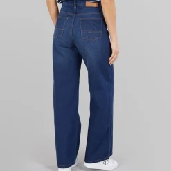 Outlet Bench Jeans med vid ben kvinder Mørkeblå Blå