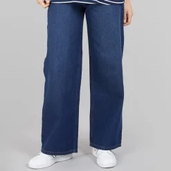 Outlet Bench Jeans med vid ben kvinder Mørkeblå Blå