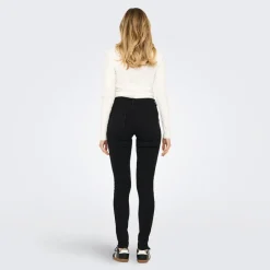 Clearance Only Jeans til kvinder Rina Mid Rise Push Up Sort