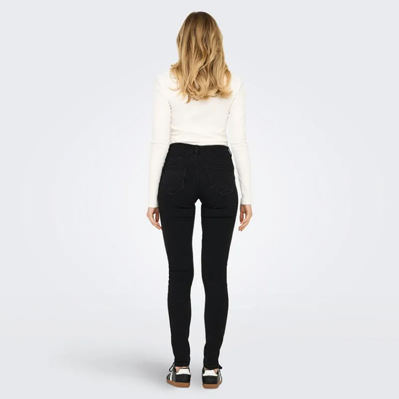 Clearance Only Jeans til kvinder Rina Mid Rise Push Up Sort