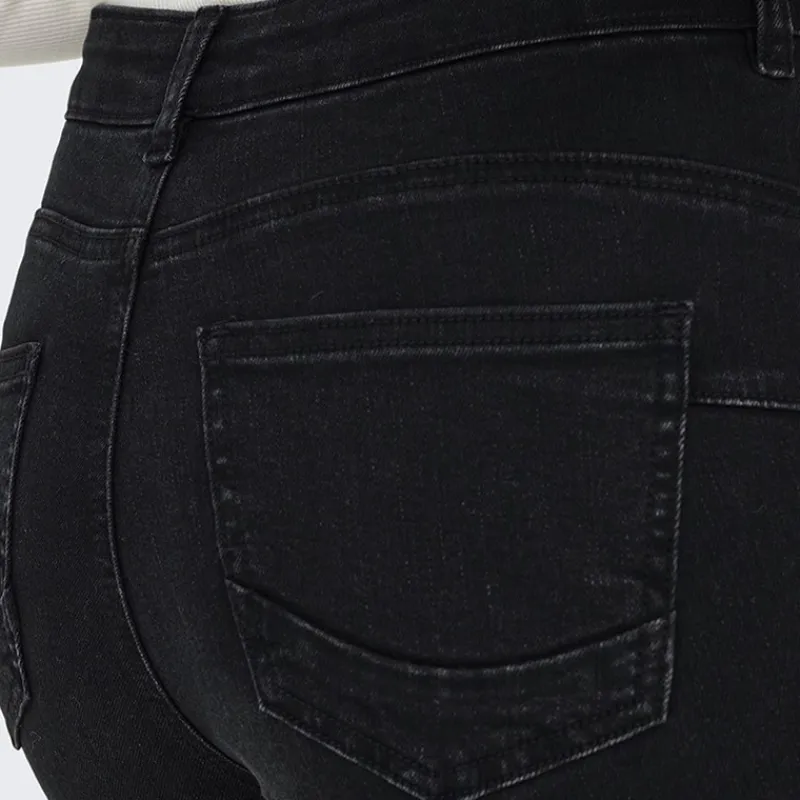 Clearance Only Jeans til kvinder Rina Mid Rise Push Up Sort