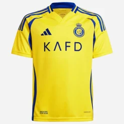Clearance adidas Junior Drenge ANFC Al-Nassr 24/25 Hjemme Trøje Impact Yellow/Royal Blue
