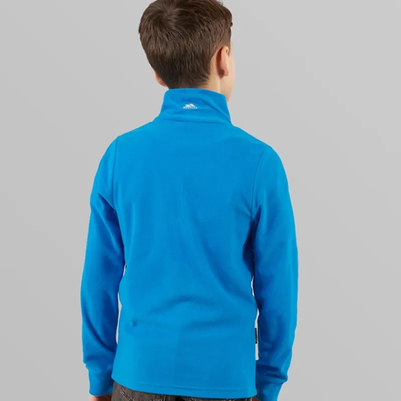 Trespass Junior Drenge Masonville 1/2 Lynlås Mikro Fleece Kobolt Blå