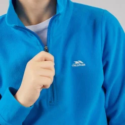 Trespass Junior Drenge Masonville 1/2 Lynlås Mikro Fleece Kobolt Blå
