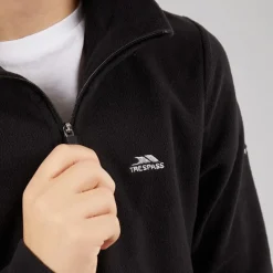 Online Trespass Junior Drenge Masonville 1/2 Lynlås Mikro Fleece Sort