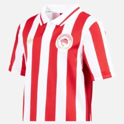 Best adidas Junior Drenge OFC Olympiacos FC 100 24/25 Hjemmebanetrøje Hvid/Power Red